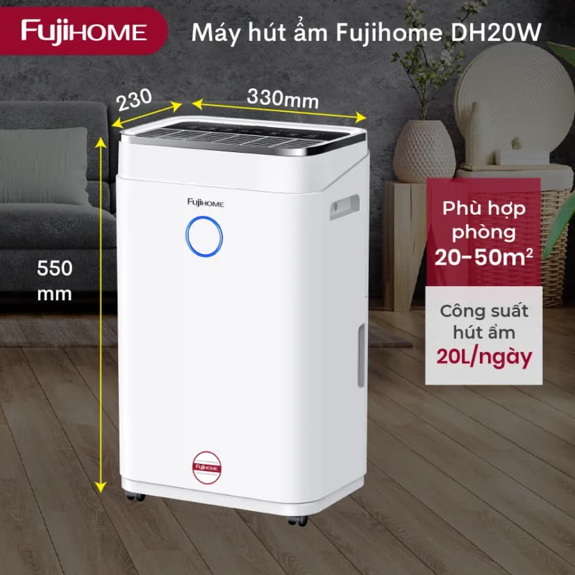 Máy hút ẩm kết hợp lọc không khí FUJIHOME DH14W-HEPA - Giá rẻ nhất hôm nay - Ảnh 49