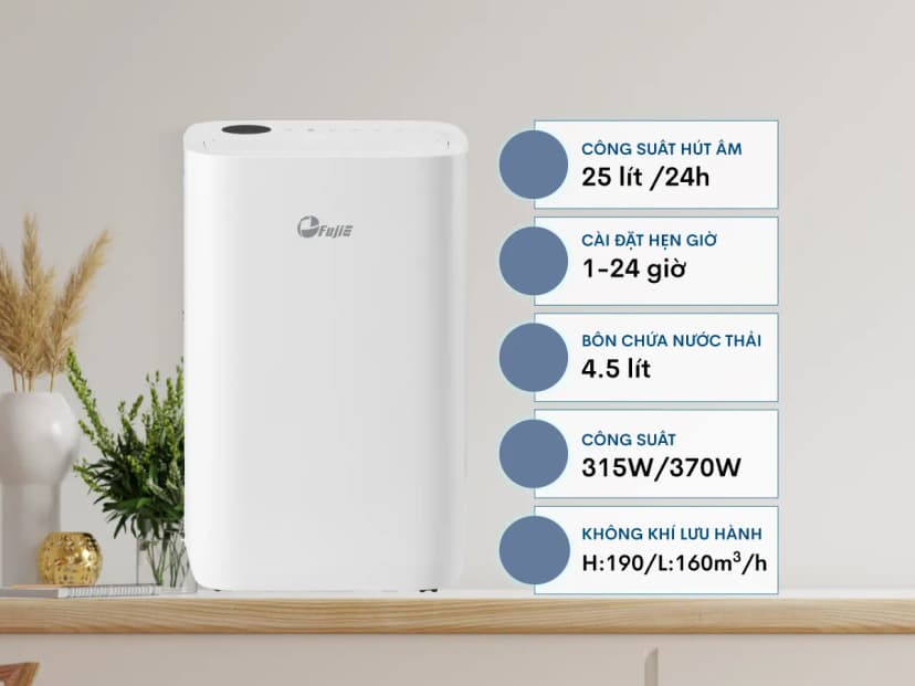 Máy hút ẩm kết hợp lọc không khí Fujihome DHP05-MINI - Giá rẻ nhất hôm nay - Ảnh 35
