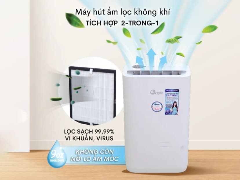 Máy hút ẩm kết hợp lọc không khí Fujihome DHP05-MINI - Giá rẻ nhất hôm nay - Ảnh 55