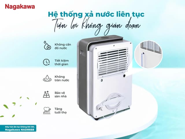 So sánh giá Máy hút ẩm kết hợp lọc không khí Nagakawa NAD8668 rẻ nhất? - Ảnh 3