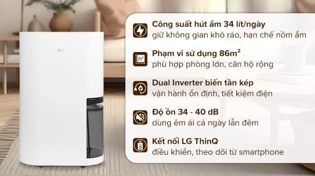 So sánh giá Máy hút ẩm LG Dual Inverter DD20GMWE1.ABAE rẻ nhất? - Ảnh 5