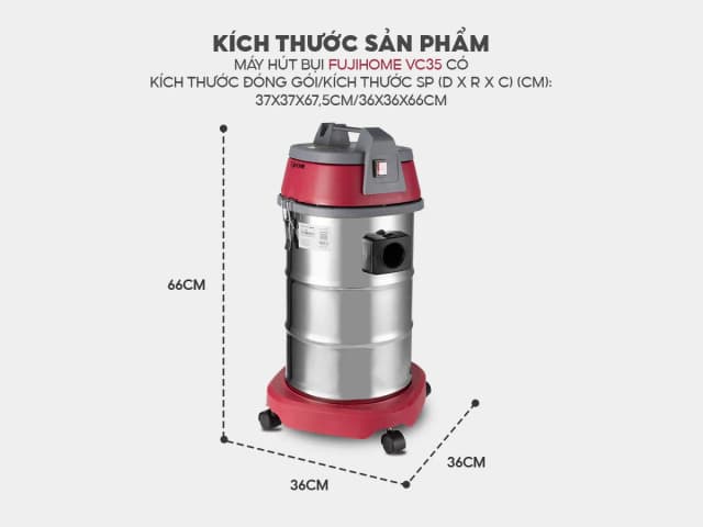 So sánh giá Máy hút bụi công nghiệp FUJIHOME VC35 rẻ nhất? - Ảnh 3