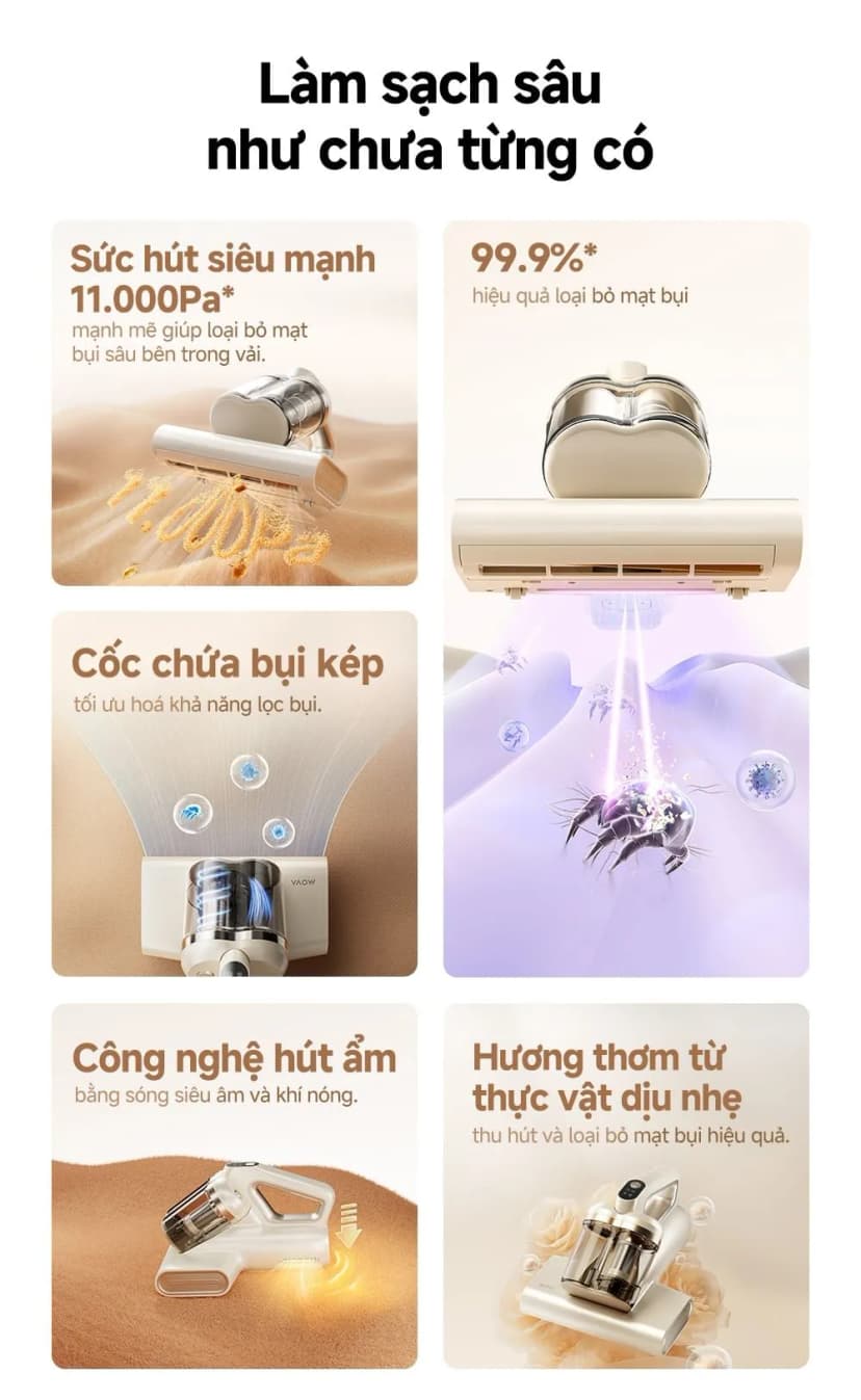 So sánh giá Máy hút bụi đệm giường Mova D10 Max - Tìm sản phẩm giá rẻ nhất - Ảnh 4