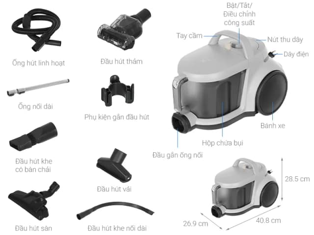 So sánh giá Máy hút bụi dạng hộp Electrolux Clean 500 EFC52614 rẻ nhất? - Ảnh 3