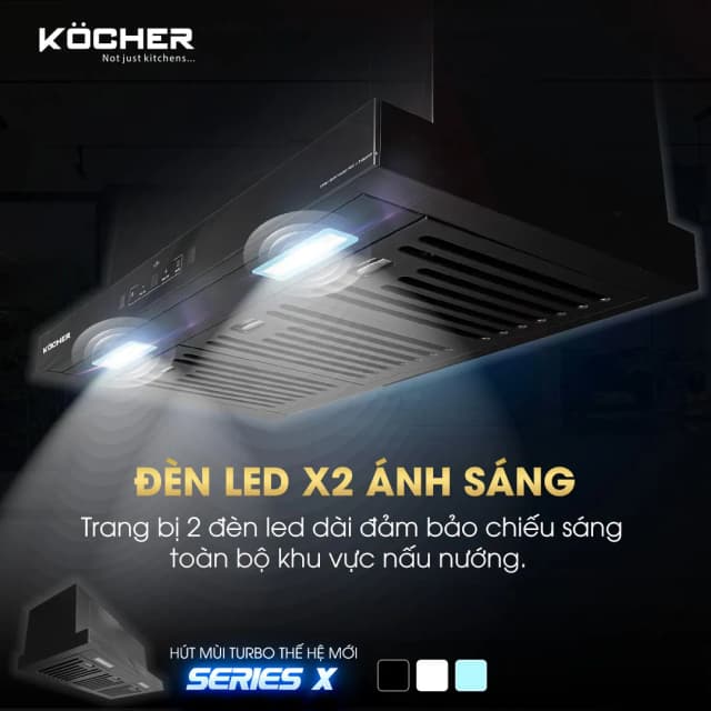 Máy hút mùi âm tủ Kocher TURBO X-350N - Ảnh 1