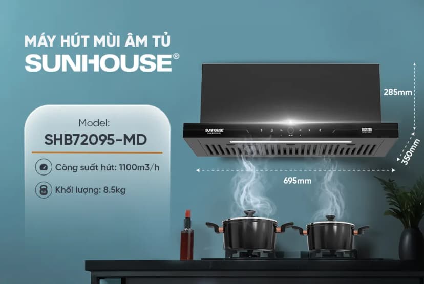 So sánh giá Máy hút mùi âm tủ Sunhouse SHB72095-MD - Tìm sản phẩm giá rẻ nhất - Ảnh 3