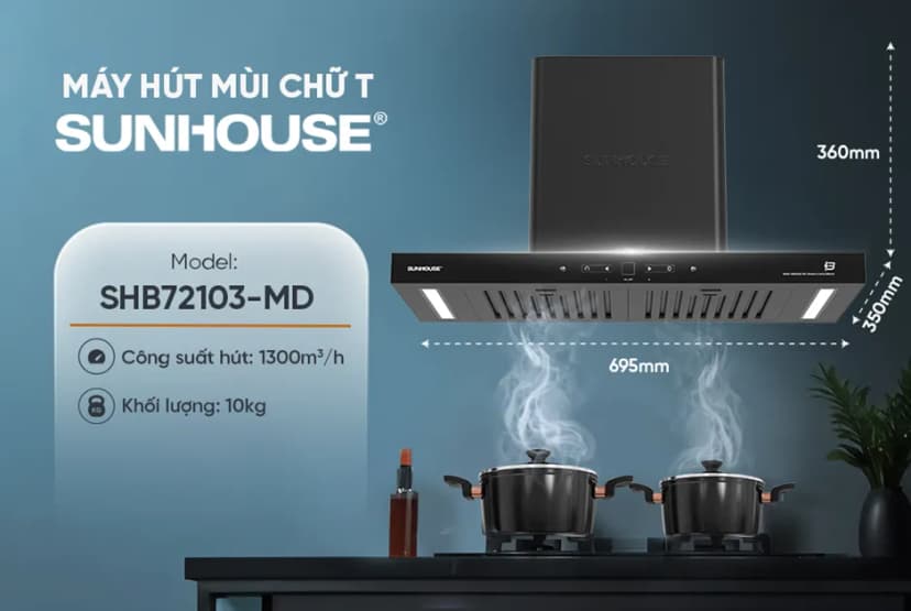 So sánh giá Máy hút mùi áp tường Sunhouse SHB72103-MD - Tìm sản phẩm giá rẻ nhất - Ảnh 5