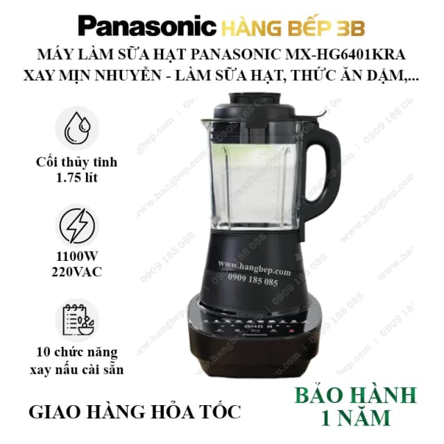 So sánh giá Máy làm sữa hạt đa năng Panasonic MX-HG6401KRA rẻ nhất? - Ảnh 9