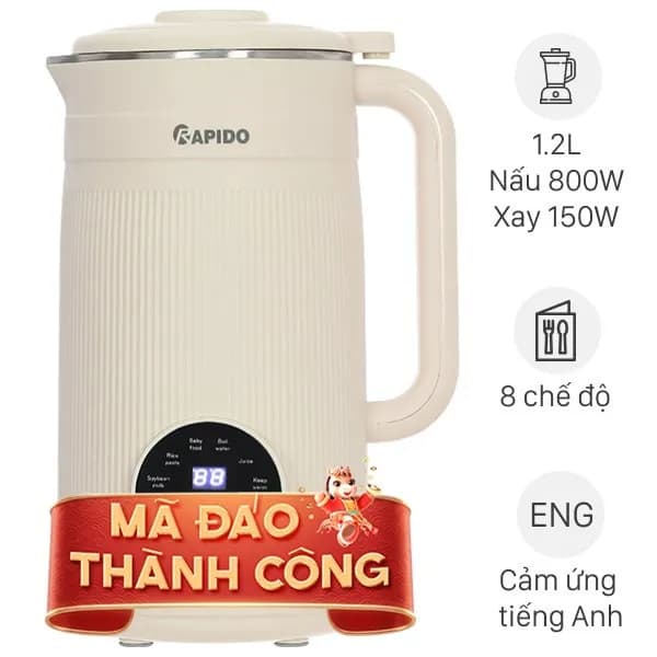 Máy làm sữa hạt đa năng Rapido RHB-800DM - Giá rẻ nhất hôm nay - Ảnh 13