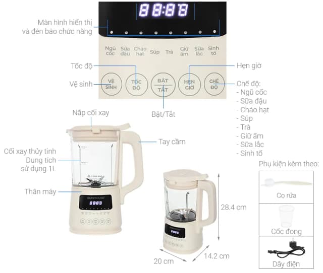 Top 1 so sánh giá Máy làm sữa hạt đa năng Sunhouse SHD5261 - Tìm sản phẩm giá rẻ nhất - Ảnh 11