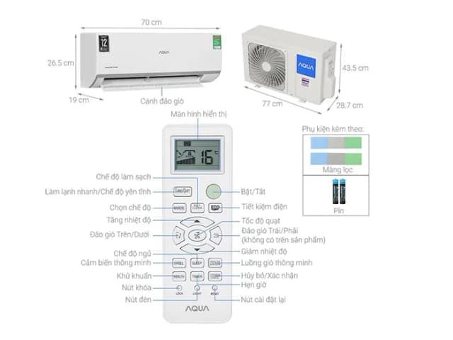 So sánh giá Máy lạnh AQUA Inverter 1 HP AQA-RUV10RB5 rẻ nhất? - Ảnh 12