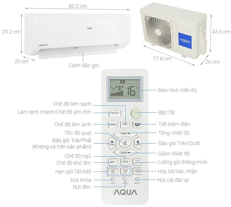 Máy lạnh AQUA Inverter 1 HP AQA-RUV10RB5 - Giá rẻ nhất hôm nay - Ảnh 7