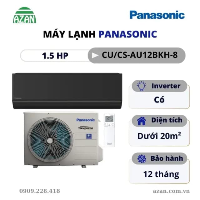 So sánh giá Máy lạnh Panasonic Inverter 1.5 HP CU/CS-AU12BKH-8 rẻ nhất? - Ảnh 3
