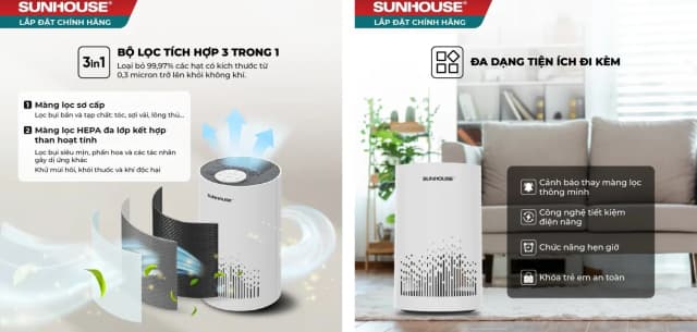 Top 1 so sánh giá Máy lọc không khí Sunhouse SHD-AP9712 32W - Tìm sản phẩm giá rẻ nhất - Ảnh 7
