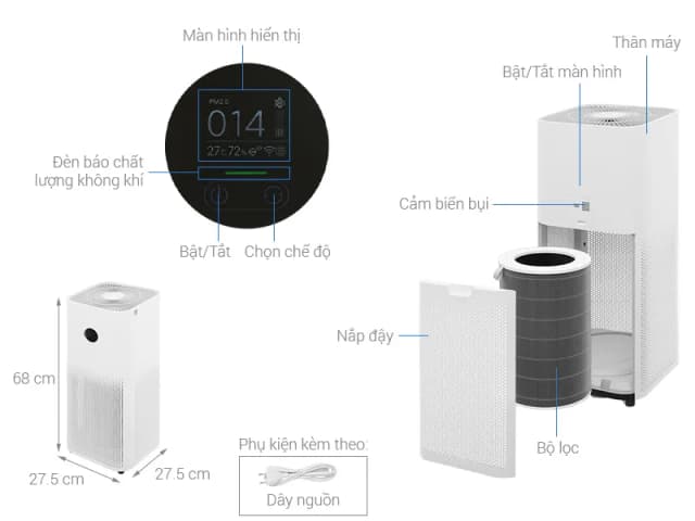 So sánh giá Máy lọc không khí Xiaomi Smart Air Purifier 4 Pro (BHR5056EU) 50W rẻ nhất? - Ảnh 18