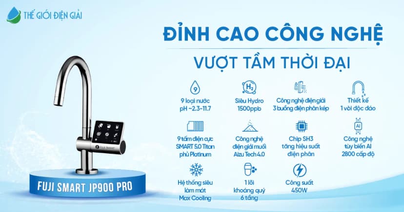 So sánh giá Máy lọc nước điện giải ion kiềm Fuji Smart JP900 Pro 9 tấm điện cực - Tìm sản phẩm giá rẻ nhất - Ảnh 2