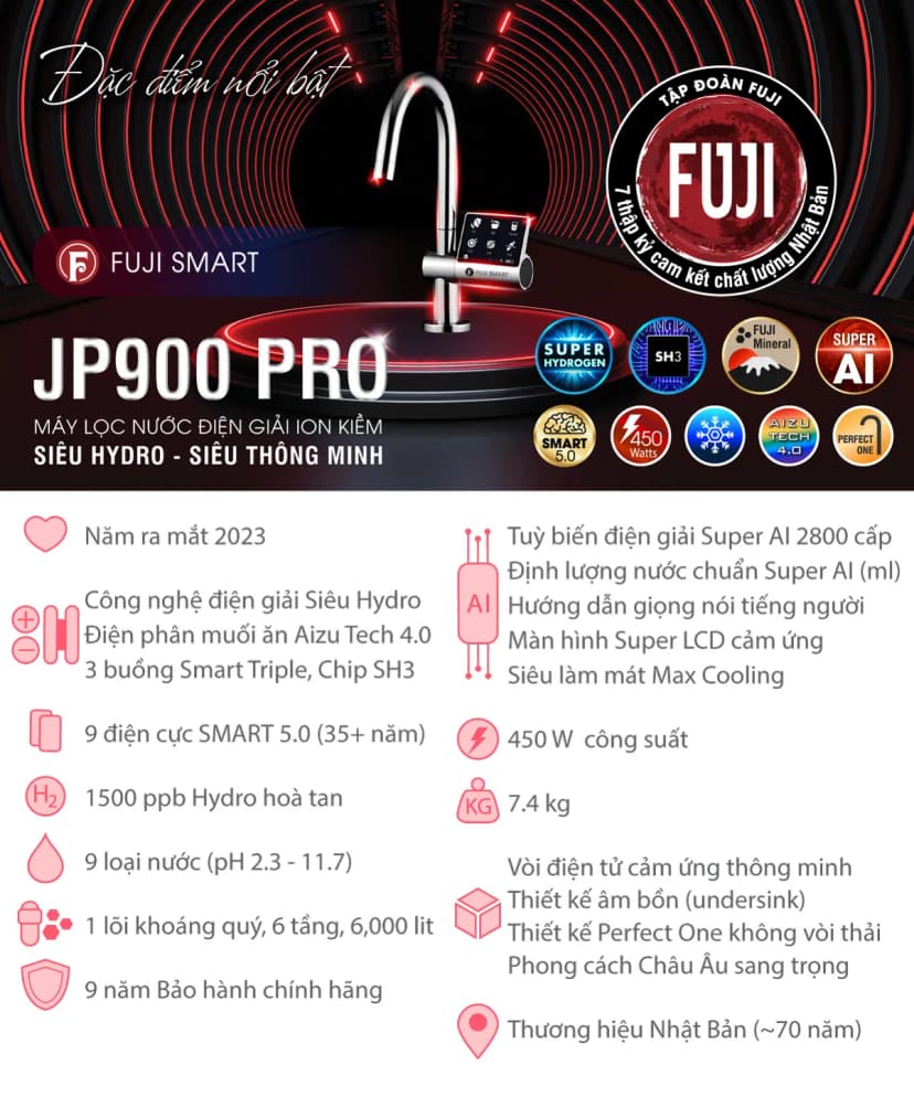 So sánh giá Máy lọc nước điện giải ion kiềm Fuji Smart JP900 Pro 9 tấm điện cực - Tìm sản phẩm giá rẻ nhất - Ảnh 4