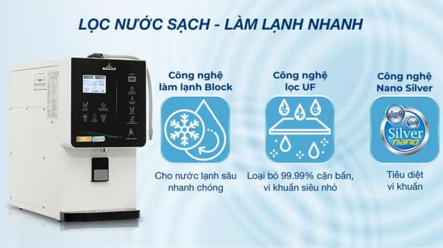 Top 1 so sánh giá Máy lọc nước điện giải ion kiềm nóng nguội lạnh ROBOT IonKing 511X 5 tấm điện cực - Tìm sản phẩm giá rẻ nhất - Ảnh 14