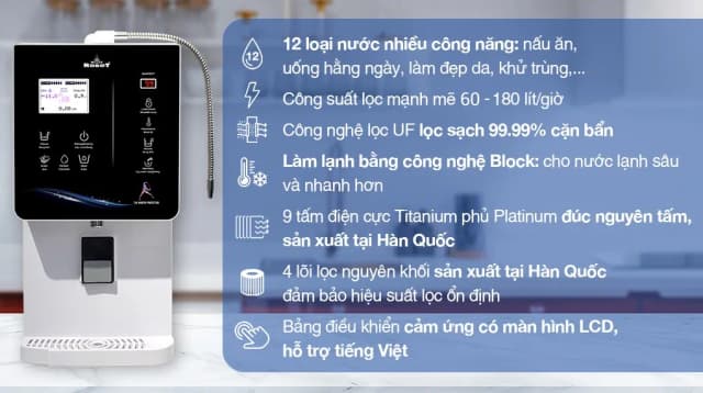 Top 1 so sánh giá Máy lọc nước điện giải ion kiềm nóng nguội lạnh ROBOT IonKing 511X 5 tấm điện cực - Tìm sản phẩm giá rẻ nhất - Ảnh 32