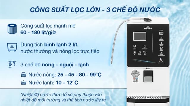 So sánh giá Máy lọc nước điện giải ion kiềm nóng nguội lạnh ROBOT IonKing 711X 7 tấm điện cực rẻ nhất? - Ảnh 7