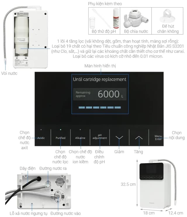 So sánh giá Máy lọc nước điện giải ion kiềm Panasonic TK-AS700 5 tấm điện cực rẻ nhất? - Ảnh 3