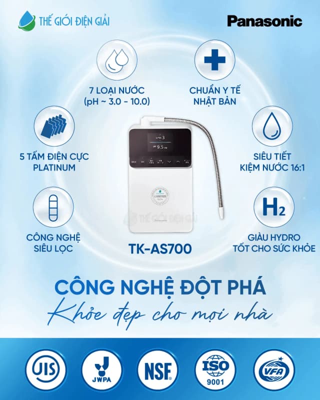 So sánh giá Máy lọc nước điện giải ion kiềm Panasonic TK-AS700 5 tấm điện cực rẻ nhất? - Ảnh 5