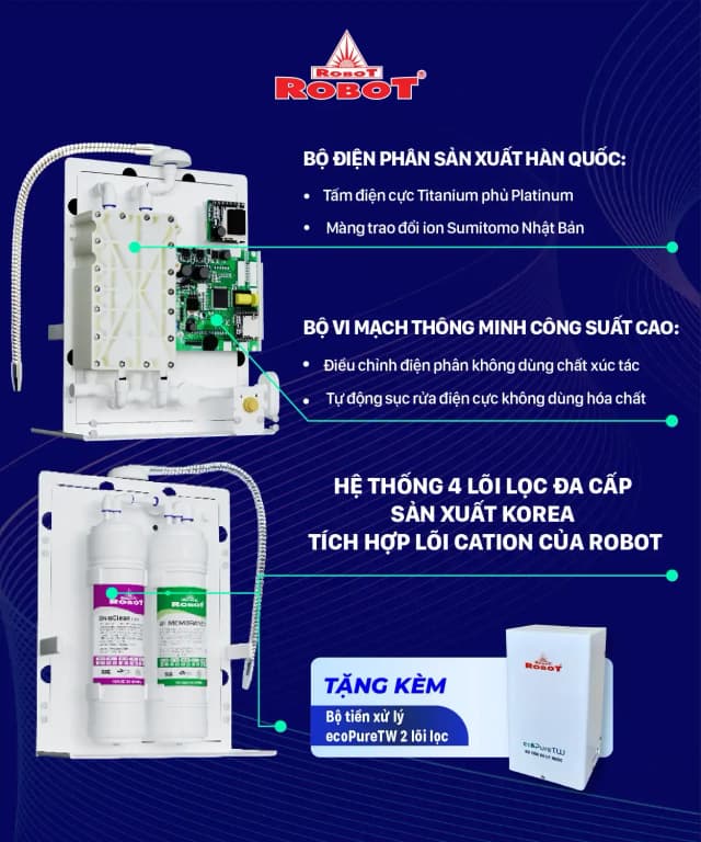Top 1 so sánh giá Máy lọc nước điện giải ion kiềm ROBOT IonStar 3X 3 tấm điện cực - Tìm sản phẩm giá rẻ nhất - Ảnh 57