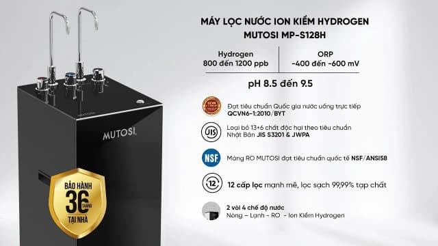 Máy lọc nước RO Hydrogen ion kiềm Mutosi MP-U28H 11 lõi - Ảnh 5