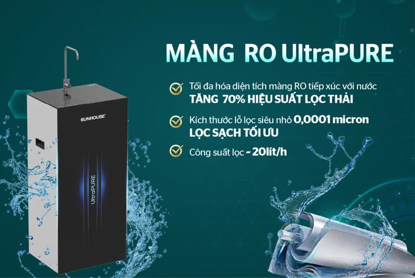 Máy lọc nước RO Hydrogen Sunhouse UltraPure SHA8896L 12 lõi - Giá rẻ nhất hôm nay - Ảnh 3