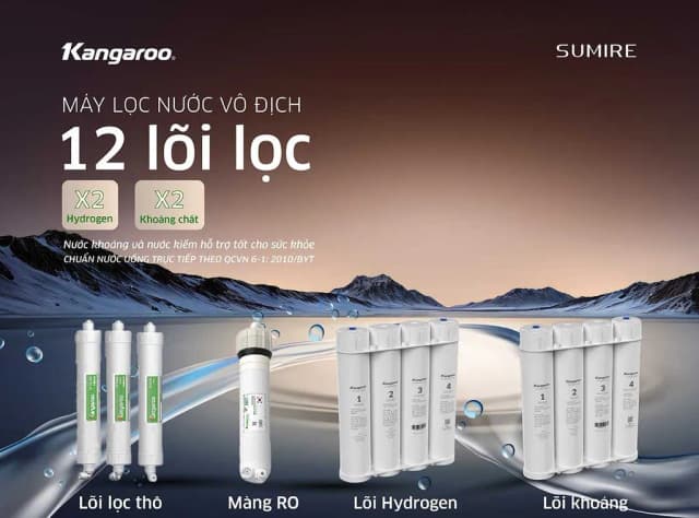 So sánh giá Máy lọc nước RO nóng nguội lạnh Hydrogen ion kiềm Kangaroo Sumire KGHC12A2 12 lõi rẻ nhất? - Ảnh 20