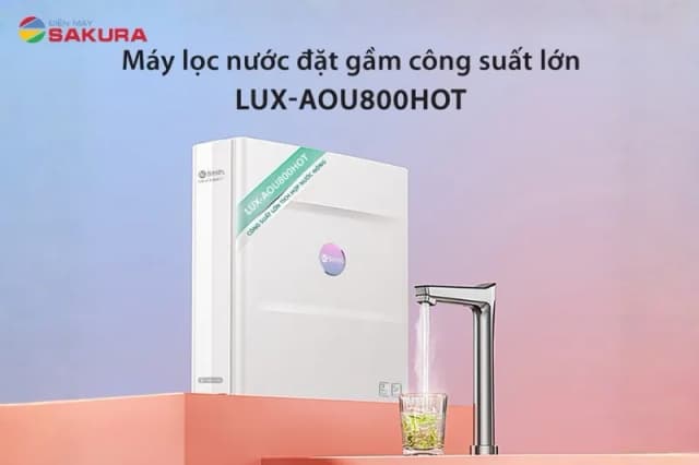 Máy lọc nước RO nóng nguội AOSmith LUX-AOU800HOT 2 lõi - Ảnh 2