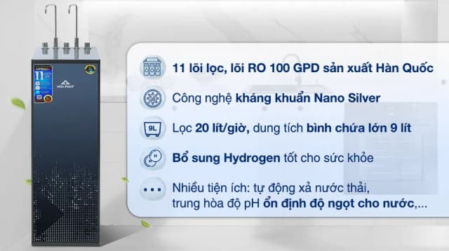 So sánh giá Máy lọc nước RO nóng nguội lạnh Hydrogen Hòa Phát HPN666 11 lõi rẻ nhất? - Ảnh 7