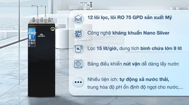 So sánh giá Máy lọc nước RO nóng nguội lạnh Hydrogen Hòa Phát HPN669 12 lõi rẻ nhất? - Ảnh 16