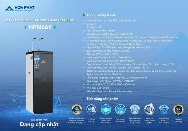 So sánh giá Máy lọc nước RO nóng nguội lạnh Hydrogen Hòa Phát HPN669 12 lõi rẻ nhất? - Ảnh 18
