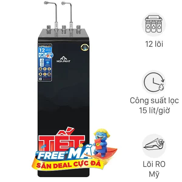 So sánh giá Máy lọc nước RO nóng nguội lạnh Hydrogen Hòa Phát HPN669 12 lõi rẻ nhất? - Ảnh 3