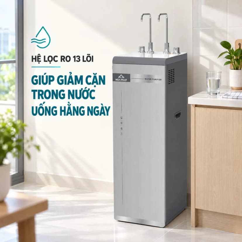 Máy lọc nước RO nóng nguội lạnh Hydrogen Hòa Phát HPN695 13 lõi - Giá rẻ nhất hôm nay - Ảnh 2