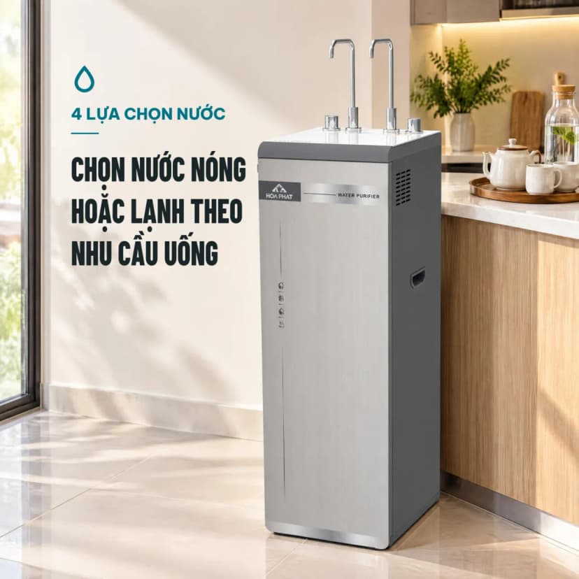 Máy lọc nước RO nóng nguội lạnh Hydrogen Hòa Phát HPN695 13 lõi - Giá rẻ nhất hôm nay - Ảnh 3