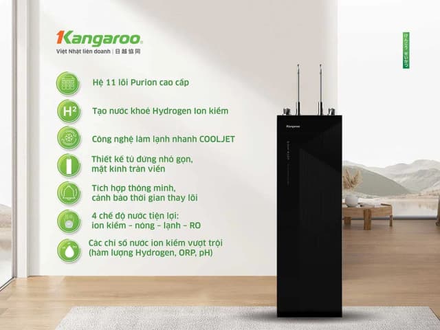 So sánh giá Máy lọc nước RO nóng nguội lạnh Hydrogen ion kiềm Kangaroo KGHC11A4 11 lõi rẻ nhất? - Ảnh 9