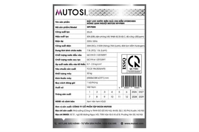 So sánh giá Máy lọc nước RO nóng nguội lạnh Hydrogen ion kiềm Mutosi MP-P88N 10 lõi rẻ nhất? - Ảnh 2
