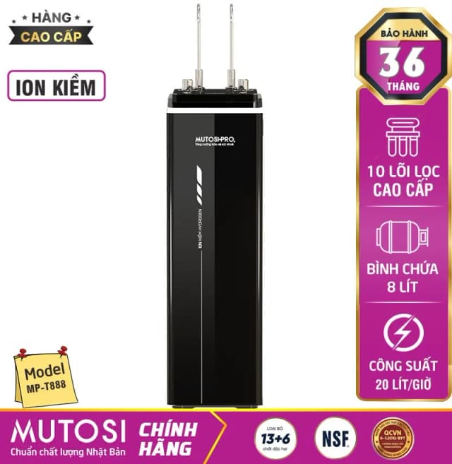 So sánh giá Máy lọc nước RO nóng nguội lạnh Hydrogen ion kiềm Mutosi MP-P88N 10 lõi rẻ nhất? - Ảnh 5