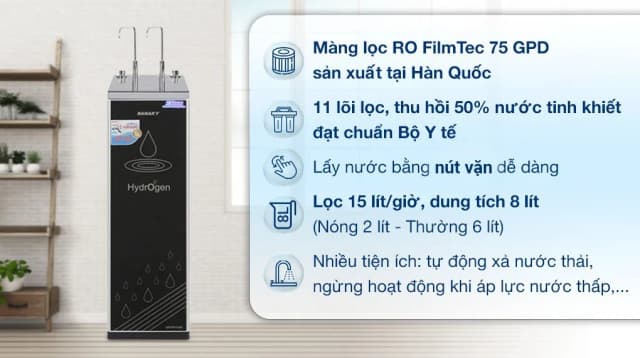 So sánh giá Máy lọc nước RO nóng nguội lạnh Hydrogen ion kiềm Sanaky SNK-TV3IK98 11 lõi rẻ nhất? - Ảnh 19