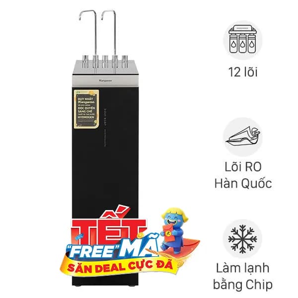 So sánh giá Máy lọc nước RO nóng nguội lạnh Hydrogen Kangaroo Sumire KG12A6 12 lõi rẻ nhất? - Ảnh 5