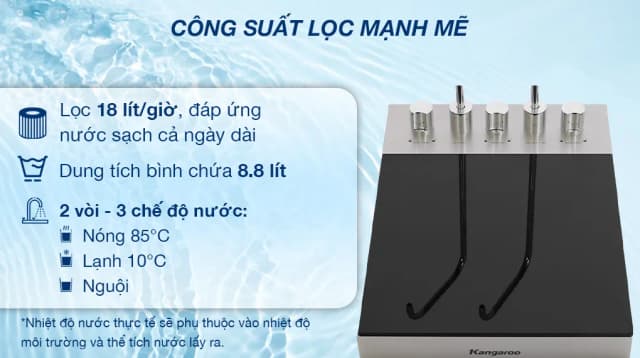 So sánh giá Máy lọc nước RO nóng nguội lạnh Hydrogen Kangaroo Sumire KG12A8 12 lõi rẻ nhất? - Ảnh 14
