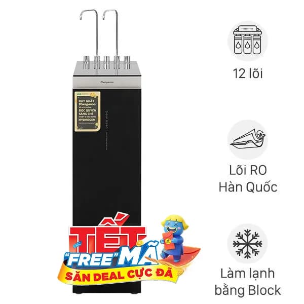 So sánh giá Máy lọc nước RO nóng nguội lạnh Hydrogen Kangaroo Sumire KG12A8 12 lõi rẻ nhất? - Ảnh 7