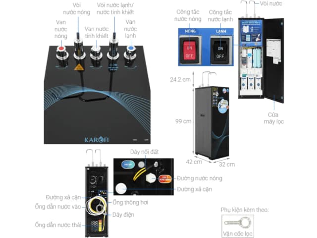 So sánh giá Máy lọc nước RO nóng nguội lạnh Karofi KAD-X56 11 lõi rẻ nhất? - Ảnh 11