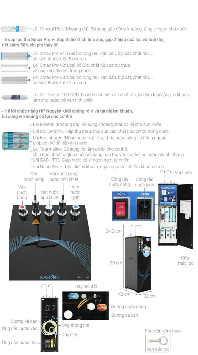 So sánh giá Máy lọc nước RO nóng nguội lạnh Karofi KAD-X56 11 lõi rẻ nhất? - Ảnh 3