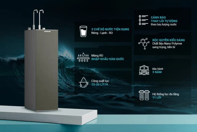 So sánh giá Máy lọc nước RO nóng nguội lạnh Hydrogen Sunhouse UltraX SHA76601S 11 lõi rẻ nhất? - Ảnh 4