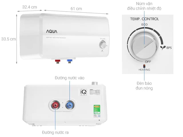 So sánh giá Máy nước nóng gián tiếp Aqua 20 lít 2500W AES20H-SUPER rẻ nhất? - Ảnh 3