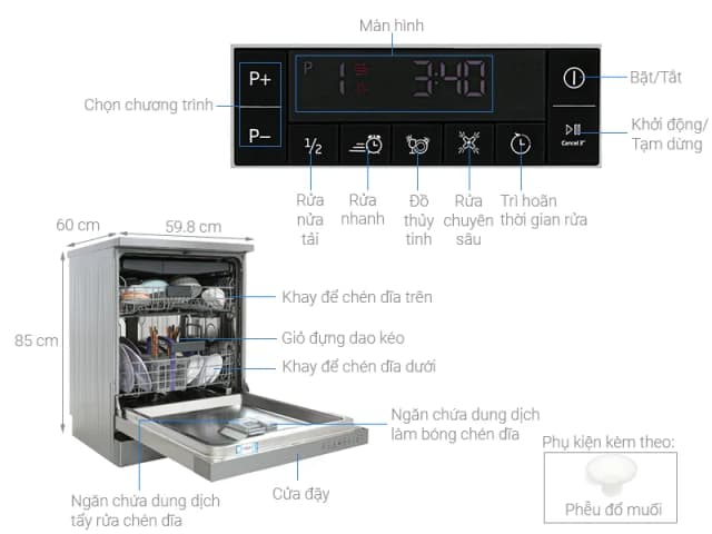 Top 1 so sánh giá Máy rửa chén độc lập Aqua ADWA15-686BK3VN - Tìm sản phẩm giá rẻ nhất - Ảnh 10