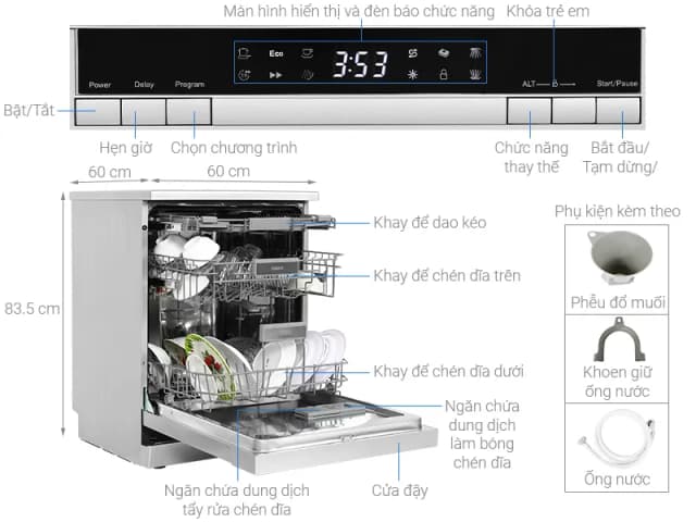 Top 1 so sánh giá Máy rửa chén độc lập Kocher X15UV - Tìm sản phẩm giá rẻ nhất - Ảnh 8
